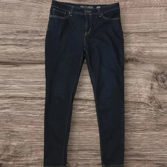 Falls Creek Denim - Falls Creek Skinny Stretch Dark Wash Jeans - Size 12